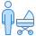 blue ui style 아버지 icon
