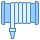 blue ui style fire hose icon