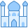 blue ui style mosque icon