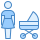 blue ui style mother icon