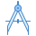 blue ui style compás 2 icon