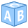 blue ui style abc block icon