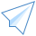 blue ui style paper plane icon