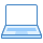 blue ui style 노트북 icon