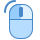 blue ui style mausklick links icon
