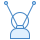 blue ui style tv antenne icon
