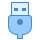 blue ui style usb ausgeschaltet icon