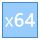 blue ui style x64 icon