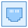 blue ui style ethernet off icon