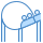 blue ui style 롤러 코스터 icon