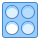 blue ui style eye shadows icon