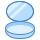 blue ui style face powder icon