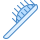 blue ui style hair brush icon
