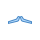 blue ui style pencil mustache icon