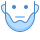 blue ui style barba corta icon