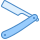 blue ui style straight razor icon