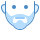 blue ui style stubble icon