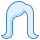 blue ui style woman's hair icon