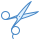 blue ui style 이발사 가위 icon