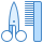blue ui style barbershop icon