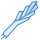 blue ui style leek icon