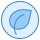 blue ui style organic food icon