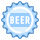 blue ui style kronkorken bierflasche icon