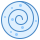 blue ui style cinnamon roll icon