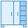 blue ui style armadio a porta scorrevole icon