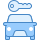 blue ui style 자동차 열쇠 icon