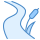 blue ui style creek icon