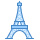blue ui style 에펠 탑 (eiffel tower) icon