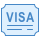 blue ui style travel visa icon