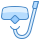 blue ui style 스노클링 마스크 icon