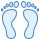 blue ui style 발자취 icon