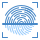 blue ui style 지문 스캔 icon