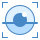 blue ui style 아이리스 스캔 icon