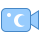 blue ui style cámara nocturna icon