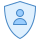 blue ui style user shield icon