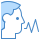 blue ui style 음성 인식 검색 icon