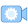 blue ui style day camera icon