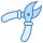 blue ui style garden shears icon