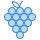 blue ui style grapes icon