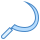 blue ui style sichel icon