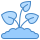 blue ui style 새싹 icon