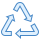 blue ui style recycling icon
