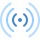 blue ui style rfid signal icon