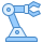 blue ui style robotic arm icon