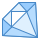 blue ui style 보석 icon