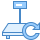 blue ui style industrial scales connecting icon